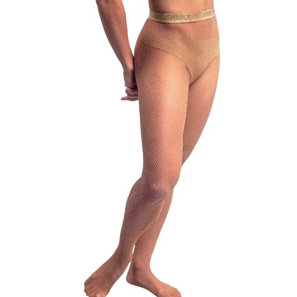 Nude Barre Unique Fishnet Footed Tights 2X/3X